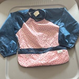 Floral Pink and Navy Kids Bib